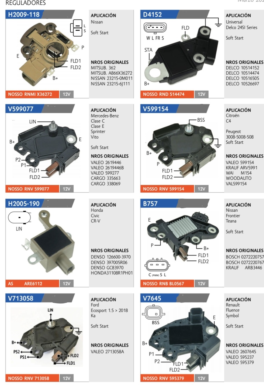 Reguladores y rectificadores varios
